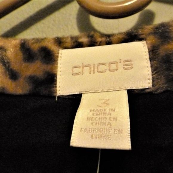 Chico's Size 3 (L/XL) Leopard Print Jacket - Picture 3 of 3